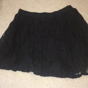 Black lace skirt